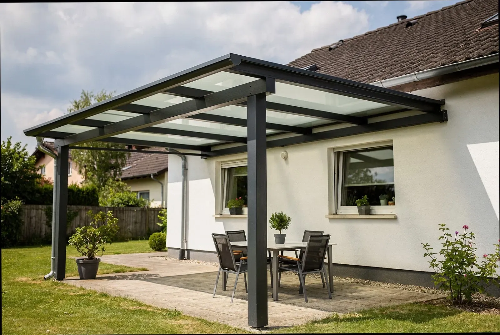 Freistehende Terrassenüberdachung in Düsseldorf